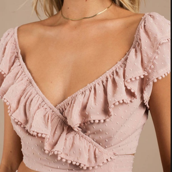 Off-Shoulder Wrap Top - Picture 2 of 3